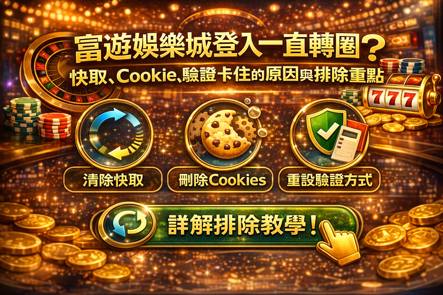 富遊娛樂城登入一直轉圈原因解析：快取、Cookie、驗證回跳與風控挑戰